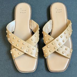 a new day studded nude sandal 6.5